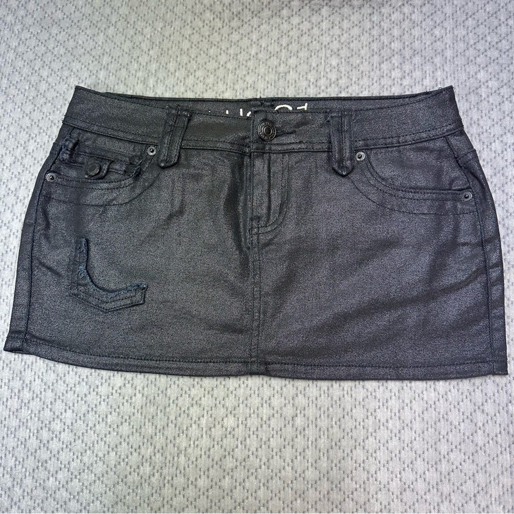 Rue 21 Short Shimmer Jean Mini Skirt Size 3/4